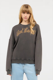 JC Sweatshirt Mit Logo Aus Schmucknieten Dunkelgrau UFS008-UF199