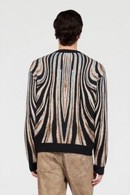 RC Sweater With Zebra Print NATURAL/BLACK XNM600-MG012