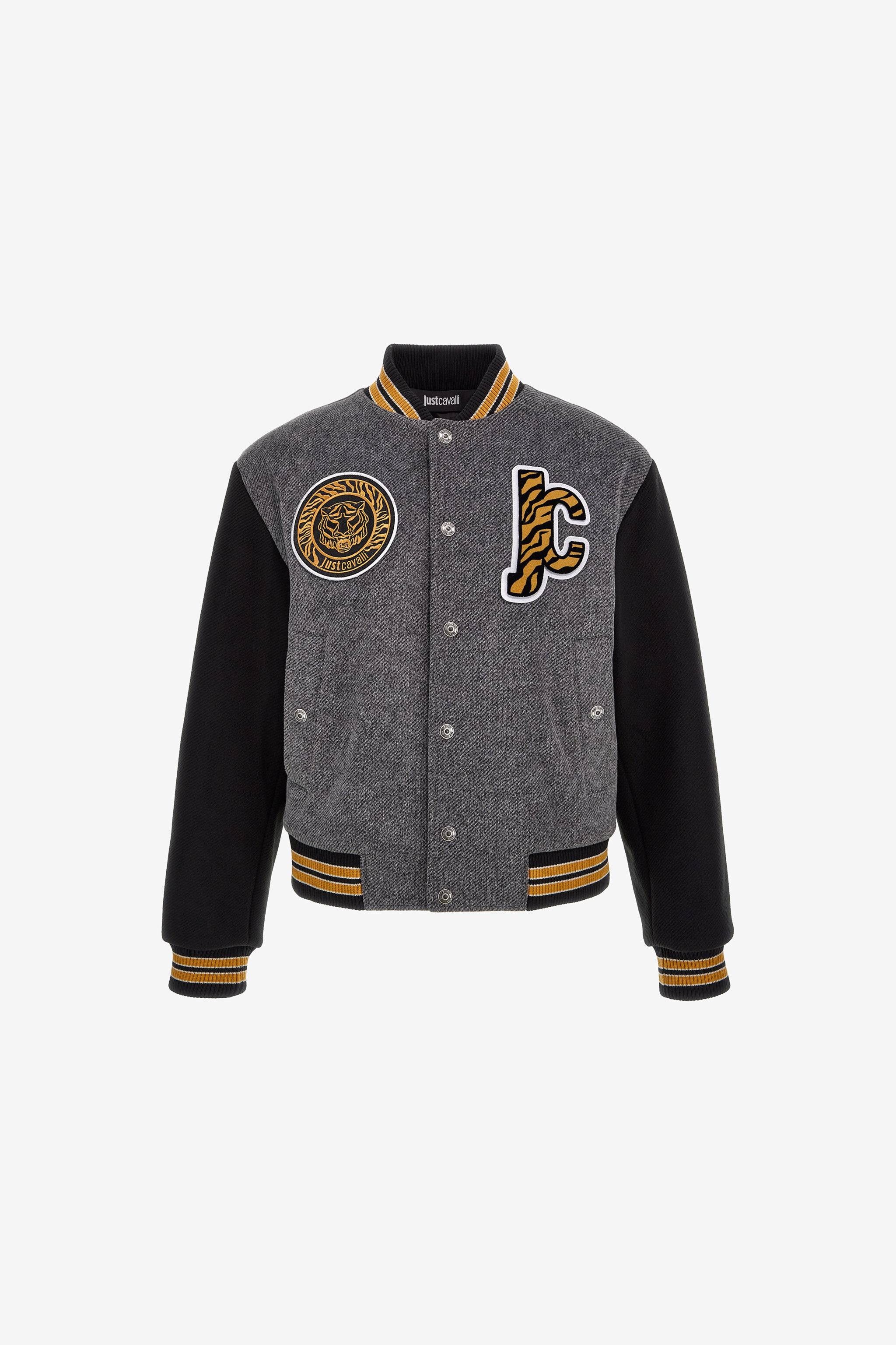 JC Just Cavalli Logo Bomber JC Just Cavalli Logo Bomber Grau RRT021-RR283