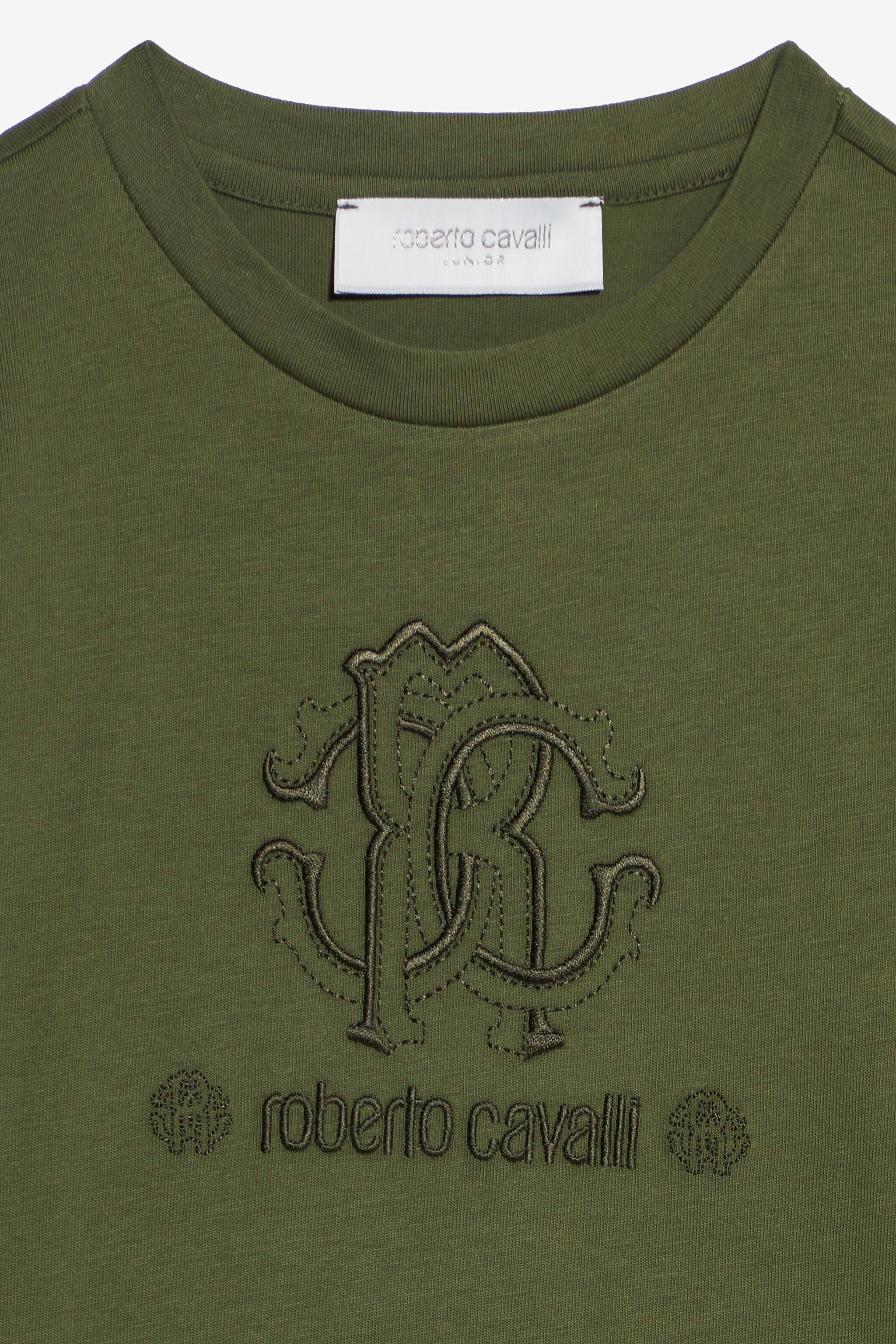 JU T-Shirt Mit Monogramm RC Und Logo JU T-Shirt Mit Monogramm RC Und Logo Grün UJT60M-JD001