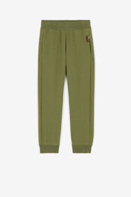 JU Logo-print cotton track pants Dark green QJT272-CF050