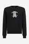 RC Sweat-shirt Noir avec Logo Brodé Ajouré BLACK SOT66E-CF008