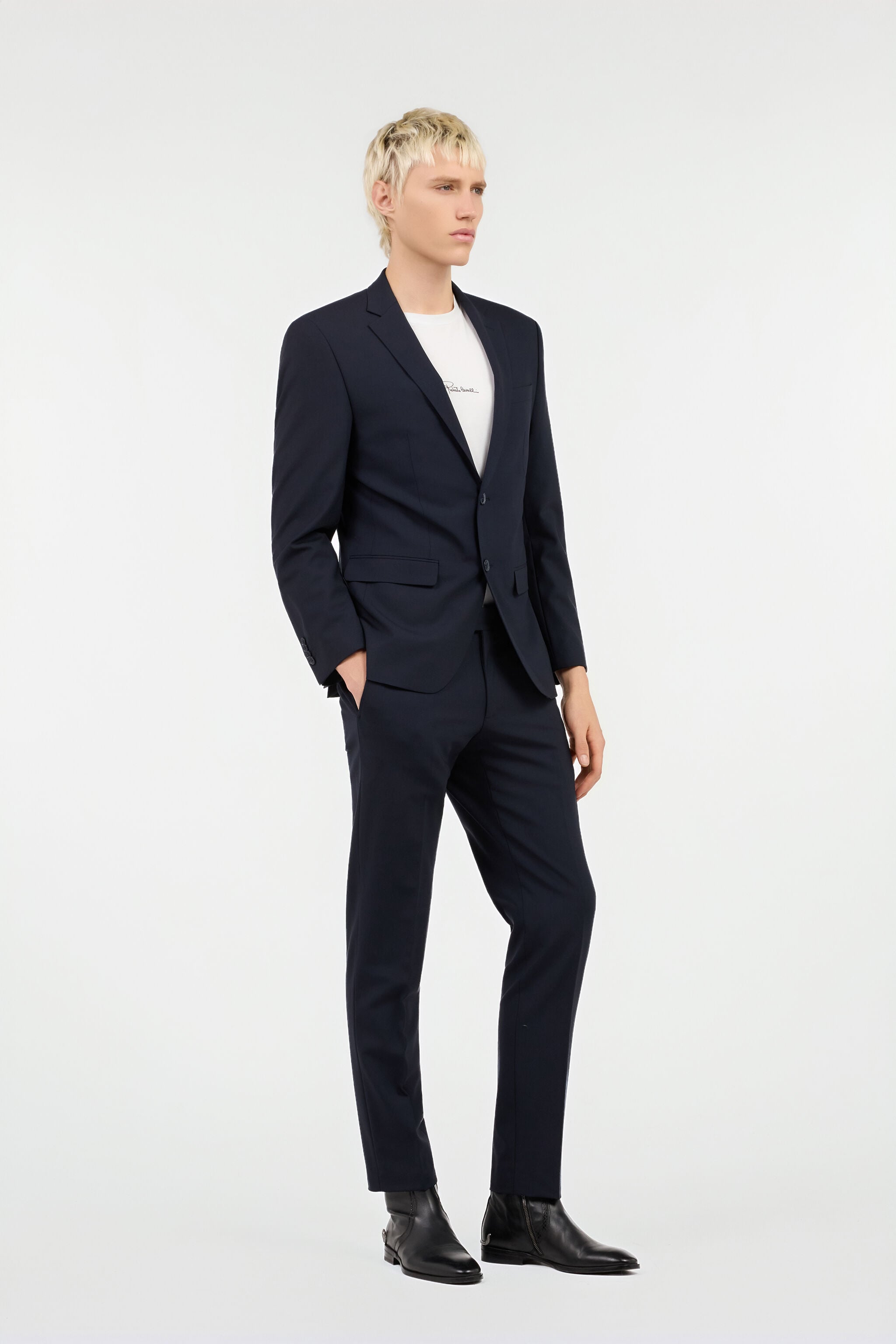 RC Dark Blue Tailored Wool Suit RC Dark Blue Tailored Wool Suit NAVY QOT40N-FEO01