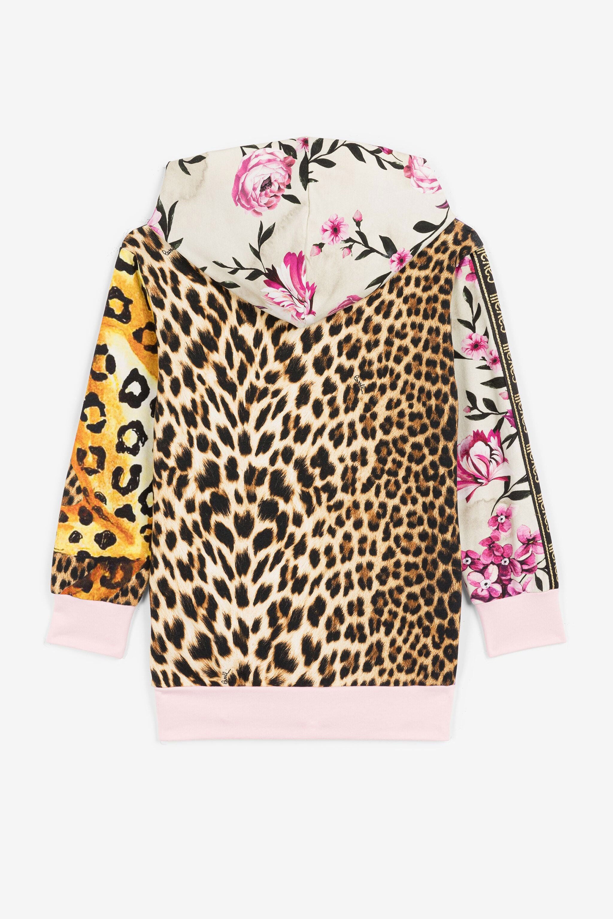 JU Patchwork-Print Hoodie JU Patchwork-Print Hoodie Purple OJT965-ISA2J