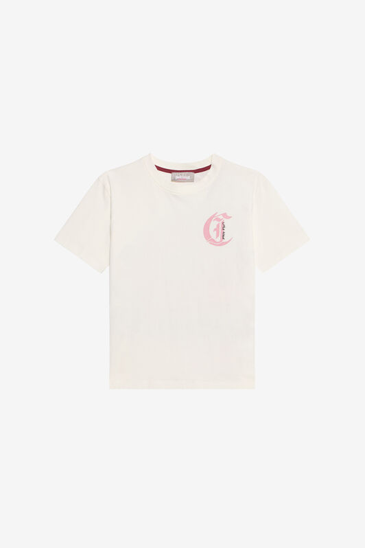 JC Ivory Tee with Pink Flower JC Ivory Tee with Pink Flower MARSHMALLOW XFT61U-JD001