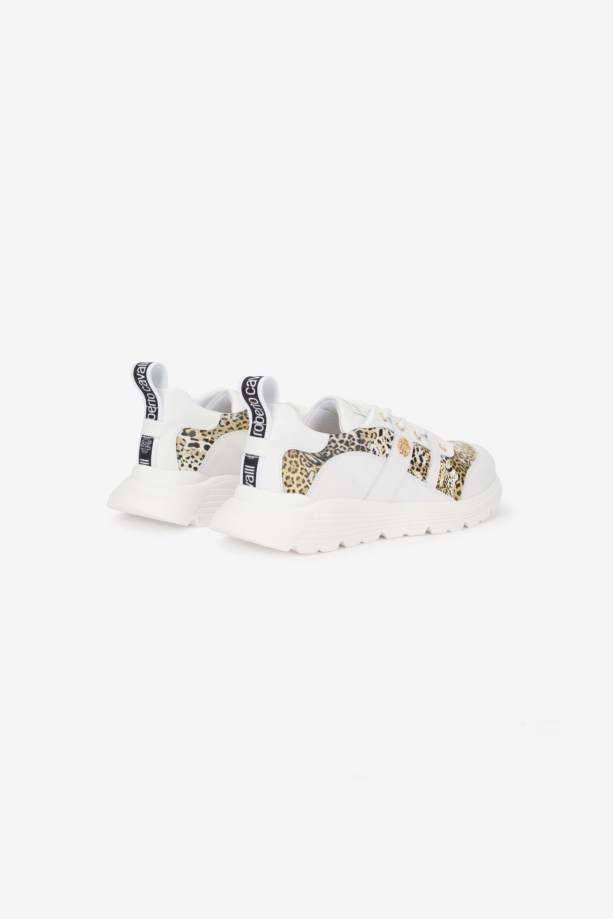 RC Sneakers Bianche e Leopardate Con Logo RC Sneakers Bianche e Leopardate Con Logo WHITE/JAGUAR QOS01G-PZO13