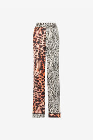 RC Murena Print Silk Blend Trousers Orange QKT210-SZF49