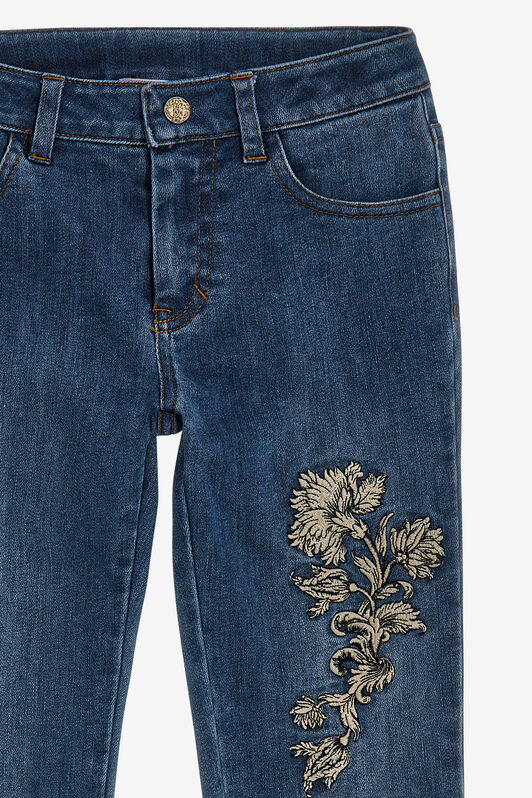 JU Logo Denim-Hosen JU Logo Denim-Hosen Dunkelblau SJJ205-DS015