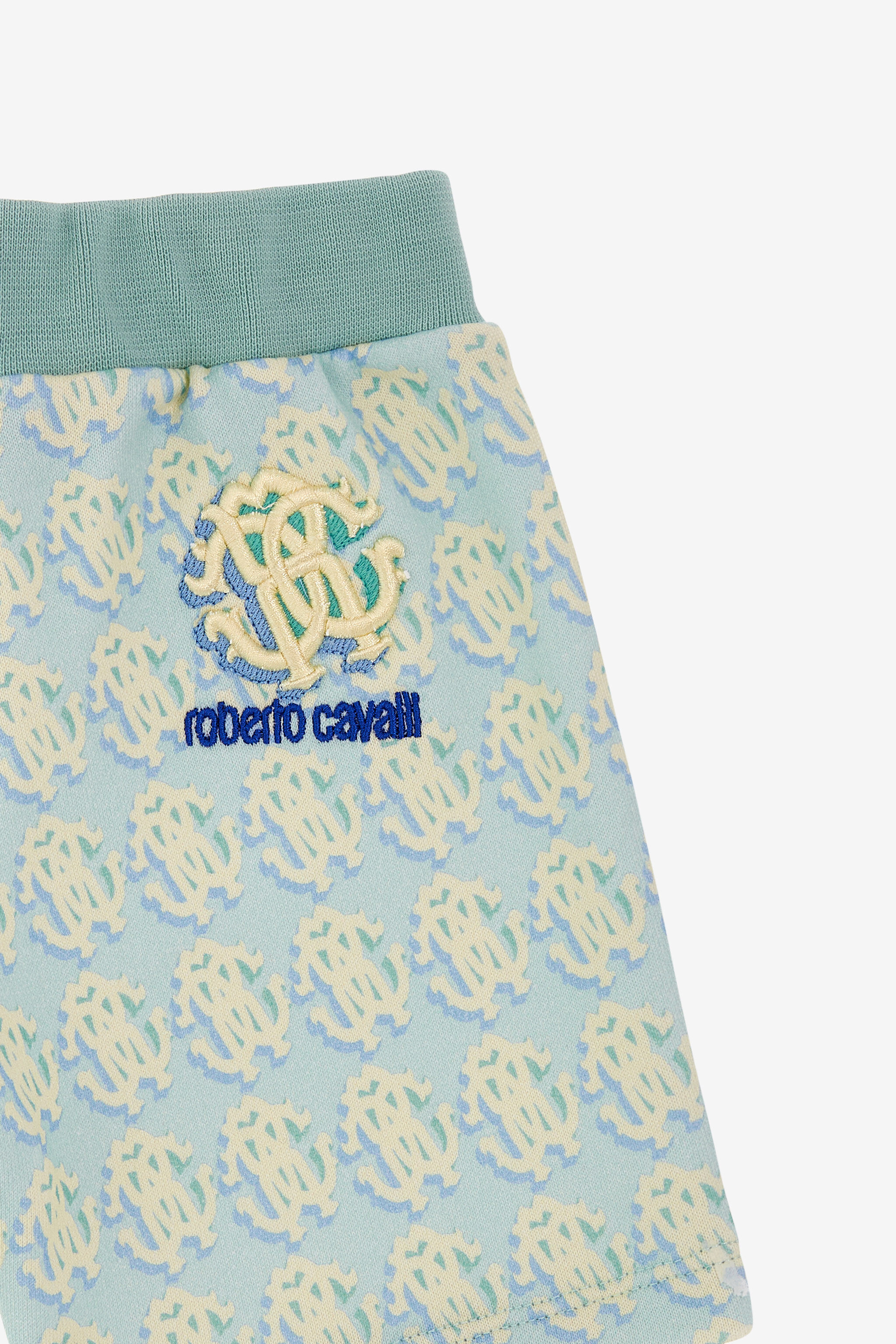JU Monogram Print Shorts JU Monogram Print Shorts Light blue SJT204-5OI67