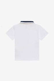 JU Polo Blanc avec Broderie Monogram RC OPTICAL WHITE TJT644-JD001