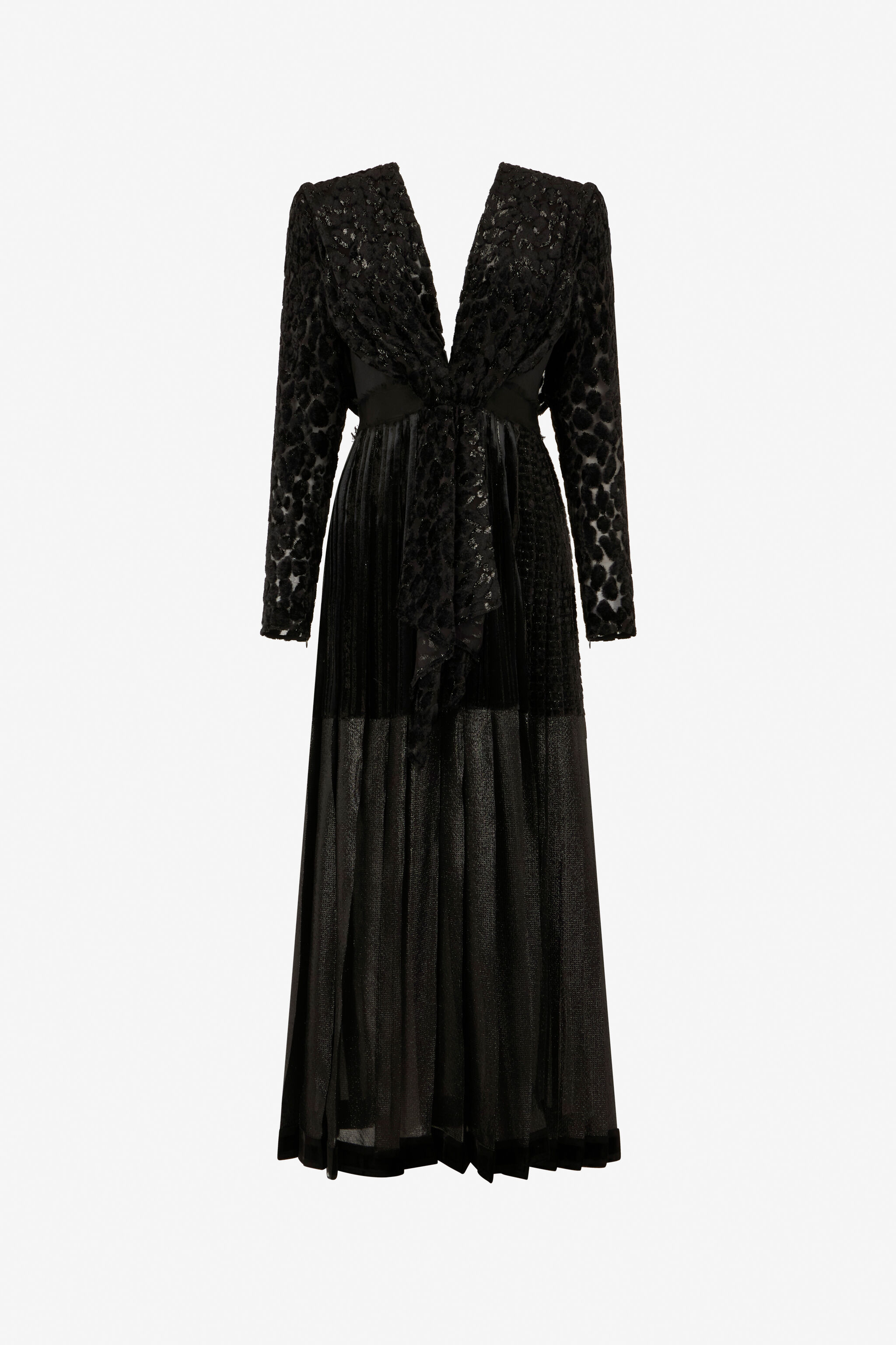 RC Robe Midi Noire En Velours Dévoré RC Robe Midi Noire En Velours Dévoré BLACK XWT110-VL009