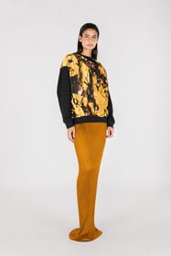 RC Sweat-Shirt À Imprimé Marble Jaune TWT680-CF020