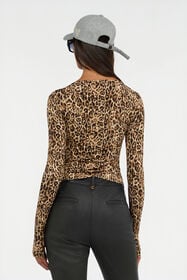 JC Leopard Print T-Shirt BEIGE VFT208-VF331