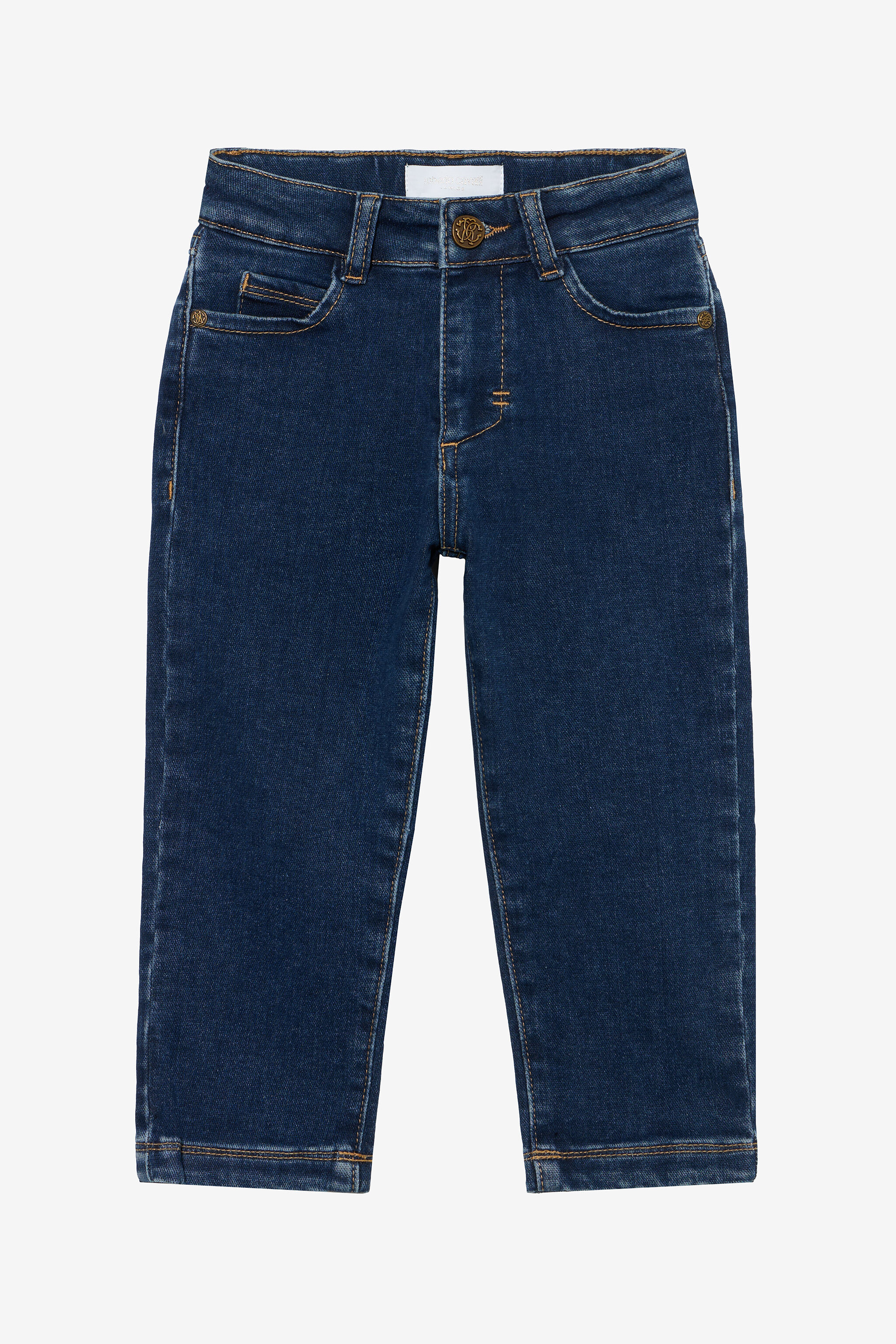 JU Pantaloni in denim blu con logo D.BLUE DK XJJ20O-D1001
