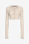 RC Cropped Cardigan with Gold Buttons RC Cropped Cardigan with Gold Buttons Light Brown UWM900-ME005