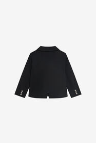 JU Elegant Double-Breasted Blazer BLACK/P.G. XJT41X-GA108