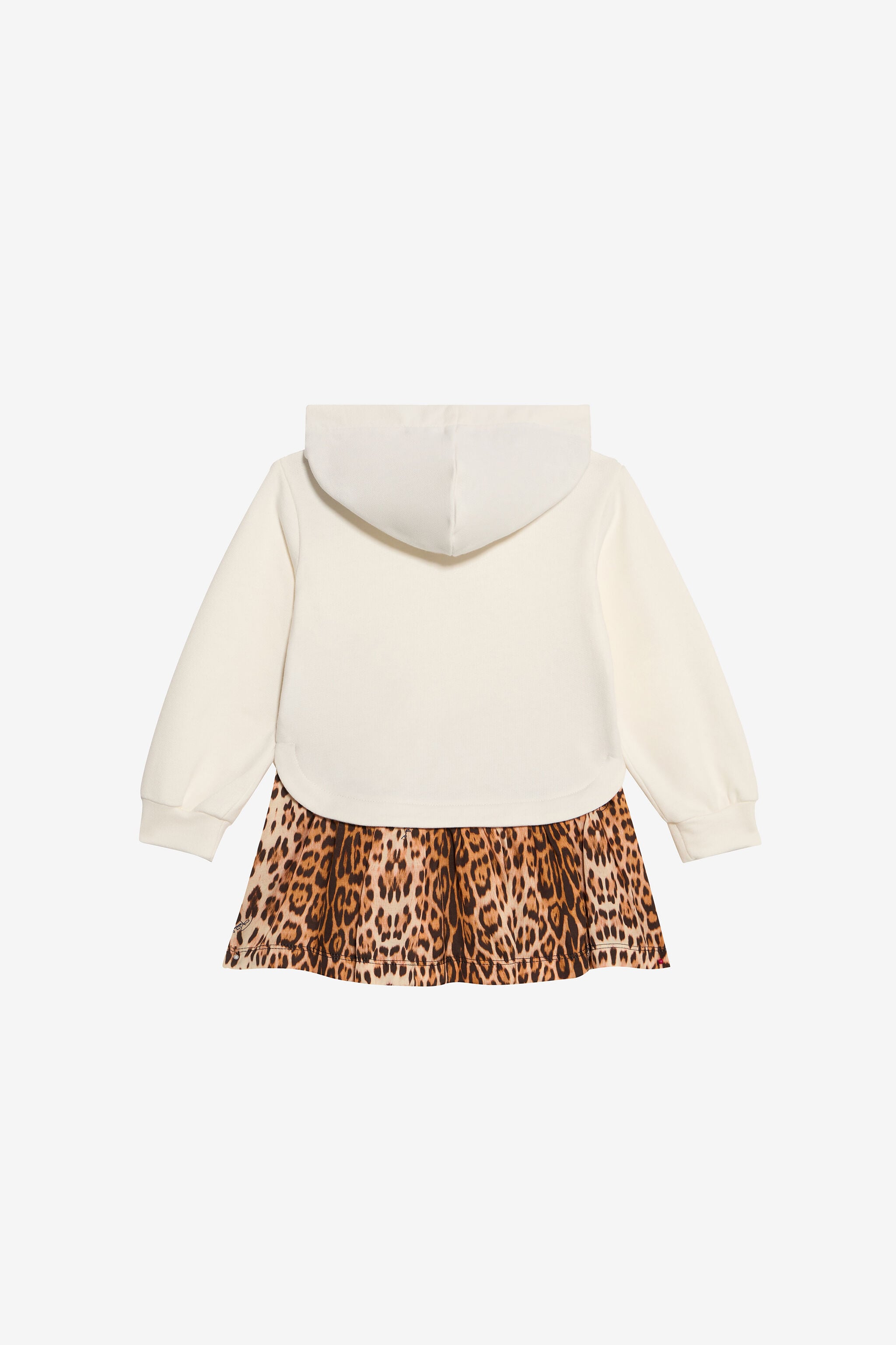 JU Leopard Print Hoodie Dress JU Leopard Print Hoodie Dress MILKY WHITE VJT115-CF050