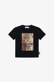 JU Camiseta Con Jaguar E Inscripción Negro TJT60E-JD001