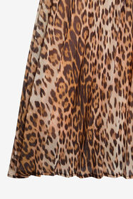 JU Gonna plissettata leopardata NATURAL VJT30C-FVO52