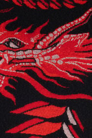 RC Long Sweater With Pattern And Dragon Black/Red VQM618-MPC02