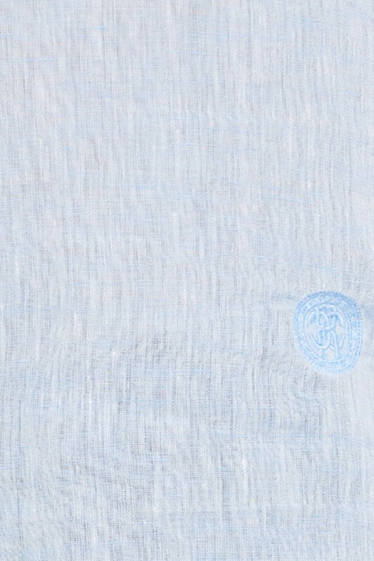 RC Hellblaues Leinenhemd mit Button-Down-Kragen RC Hellblaues Leinenhemd mit Button-Down-Kragen LIGHT BLUE QOT70I-LG018