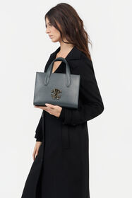 RC Slate Grey Shoulder Bag With RC Monogram ANTHRACITE TOB00A-PZC11