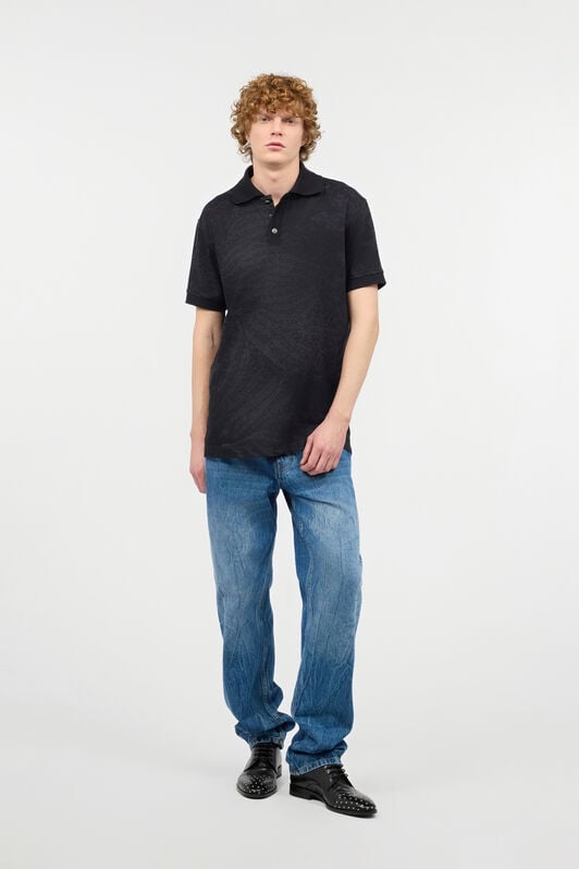 RC Polo Shirt With Animal Print RC Polo Shirt With Animal Print Black URT64J-XKN54