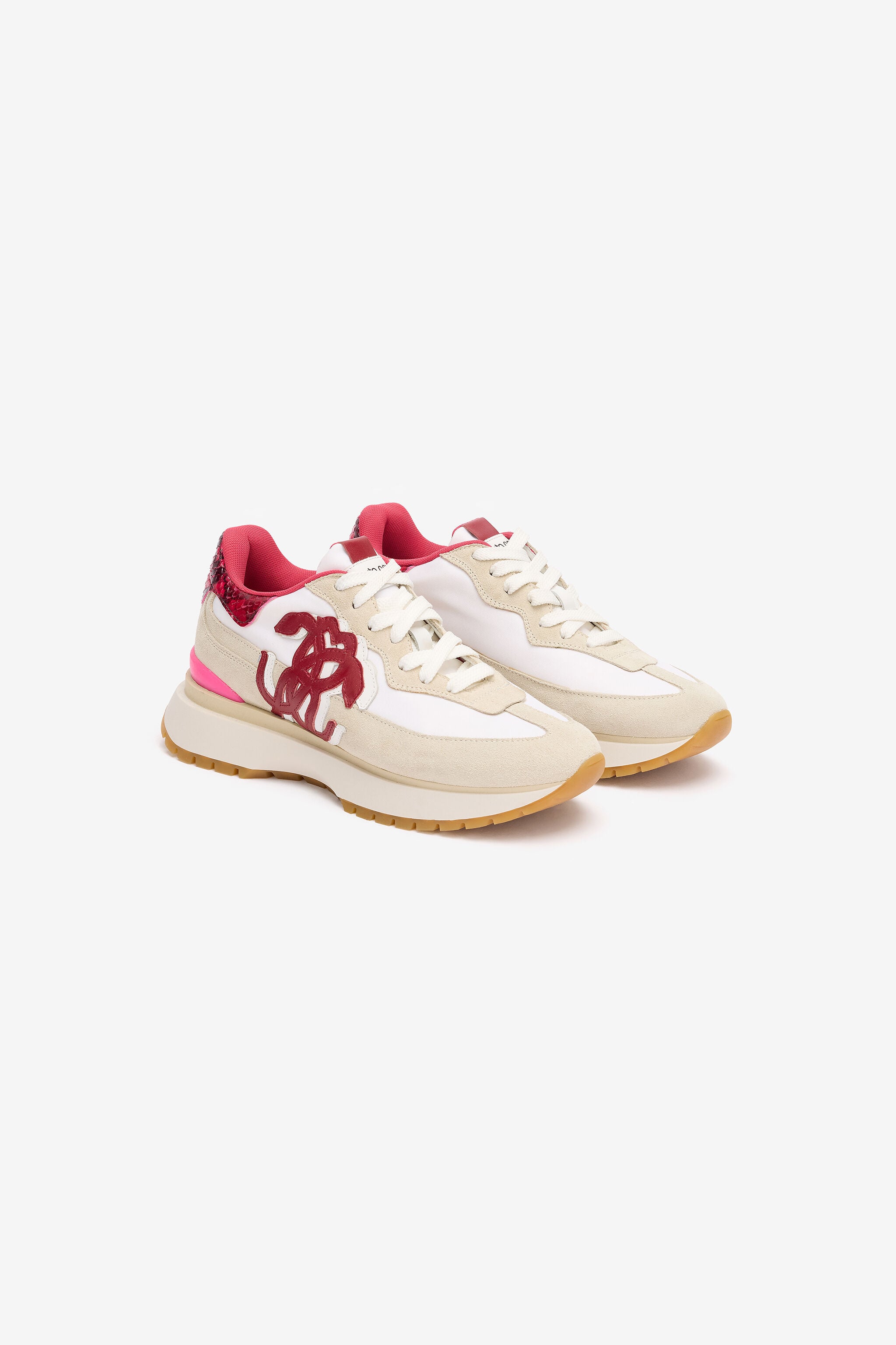 RC Sneakers With Python Scale Back RC Sneakers With Python Scale Back Red UKS032-PZM03