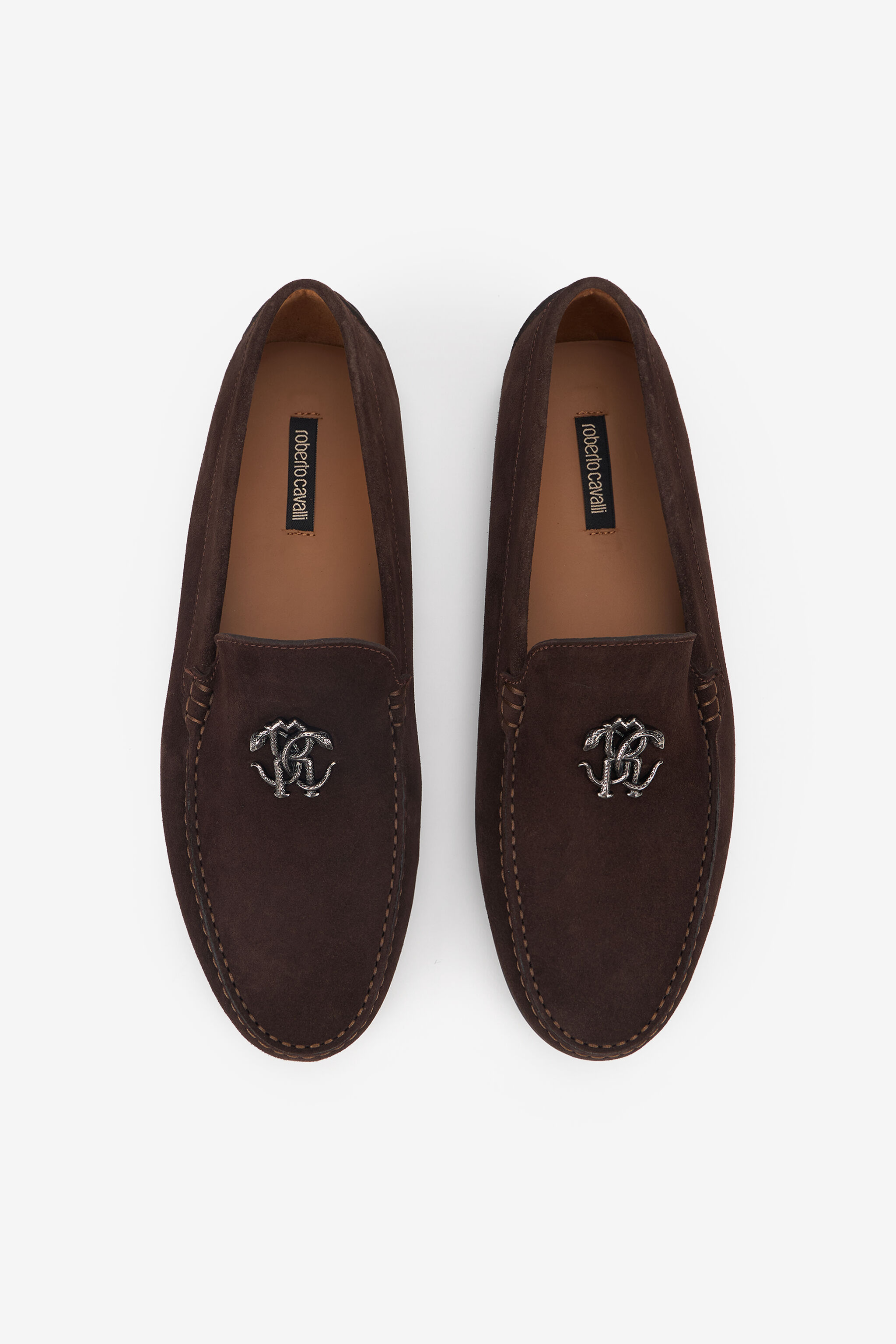 RC Mocassini marroni con monogramma RC RC Mocassini marroni con monogramma RC BROWN TOS00D-PC296
