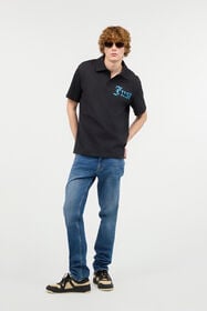 JC Poloshirt Mit Lettering Schwarz UFT022-UF042