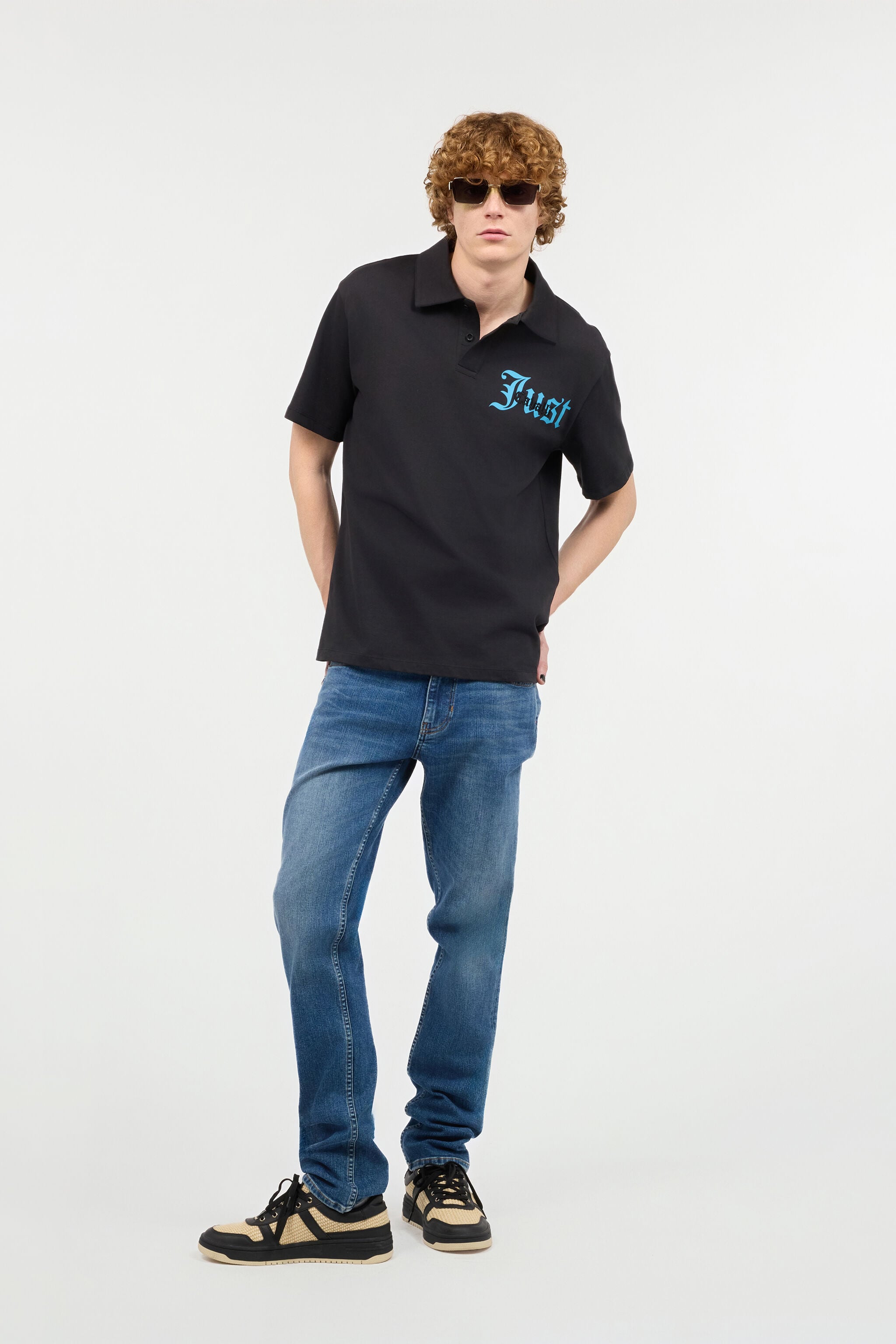 JC Polo-Shirt With Lettering JC Polo-Shirt With Lettering Black UFT022-UF042