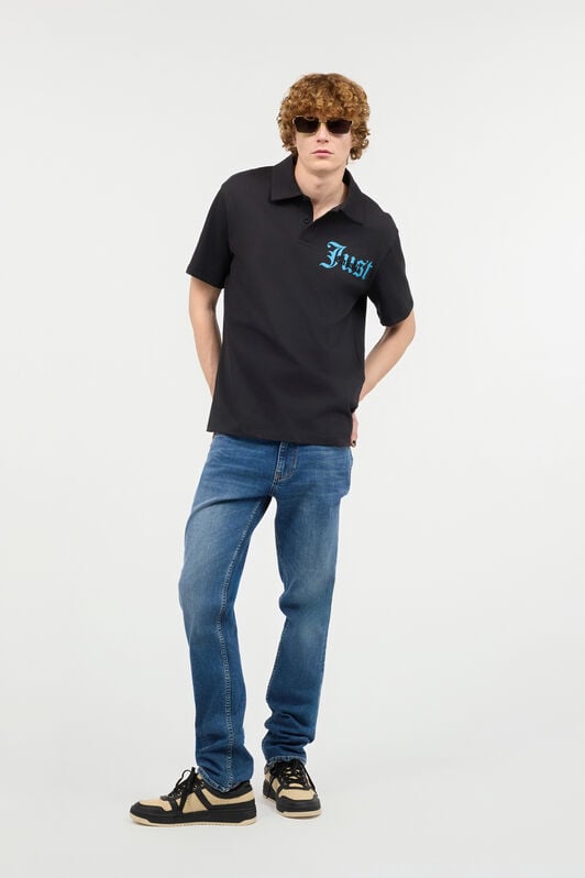 JC Polo-Shirt With Lettering JC Polo-Shirt With Lettering Black UFT022-UF042
