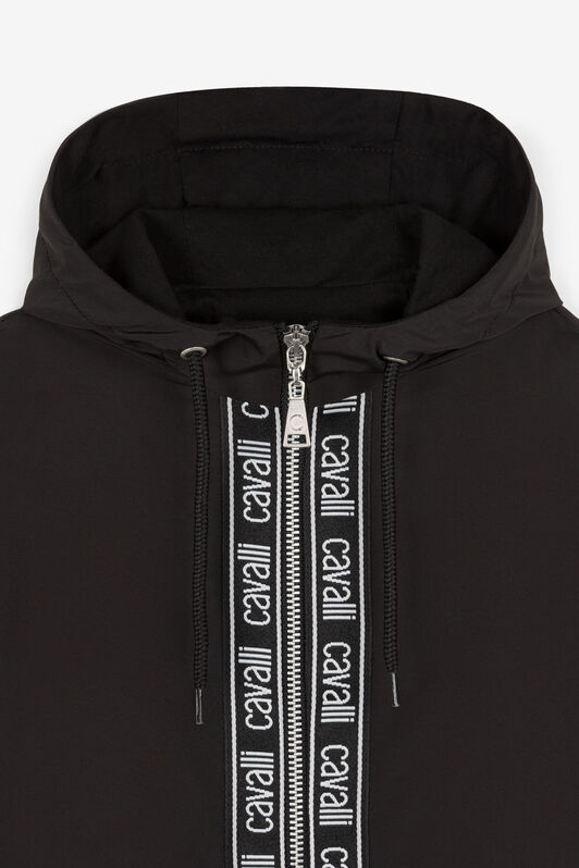 JU Logo-Stripe Hooded Jacket JU Logo-Stripe Hooded Jacket Black OJT411-FT169