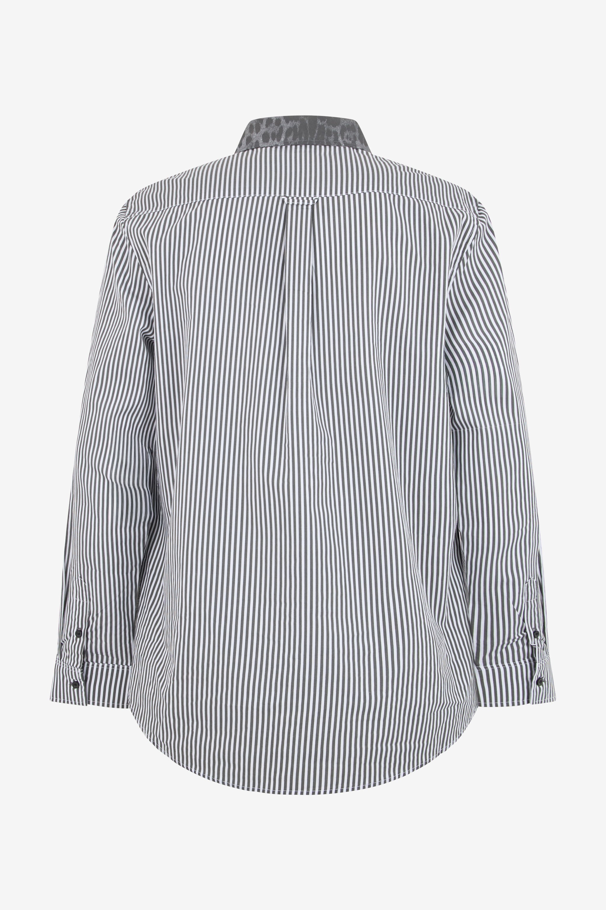 RC White Shirt with Striped Contrast Collar RC White Shirt with Striped Contrast Collar BLACK TOT70D-CH032
