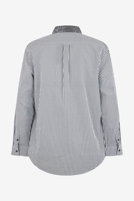 RC White Shirt with Striped Contrast Collar RC White Shirt with Striped Contrast Collar BLACK TOT70D-CH032