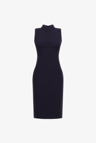 RC Dark Blue High Neck Midi Dress Темно-синий NOT10A-KU014