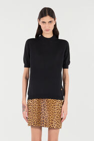RC Black Mock Neck Sweater With Monogram RC Black UWM609-WH003