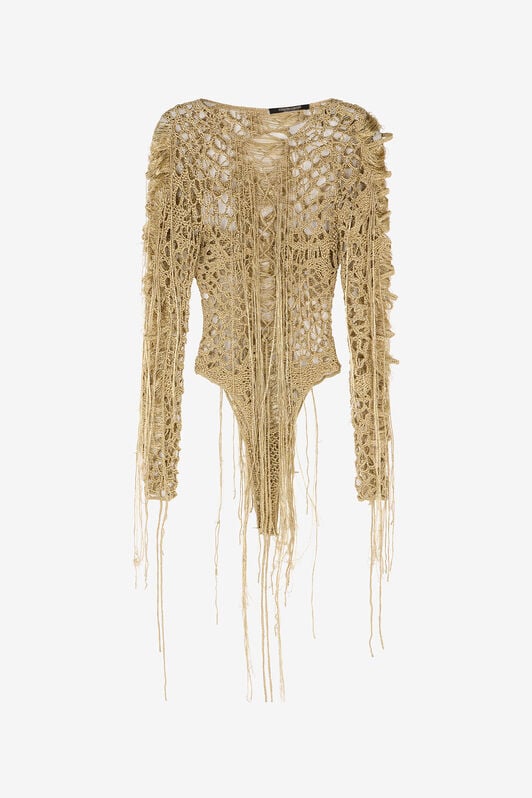 RC Body Dorato See-Through Effetto Crochet RC Body Dorato See-Through Effetto Crochet GOLD WWM607-MO011
