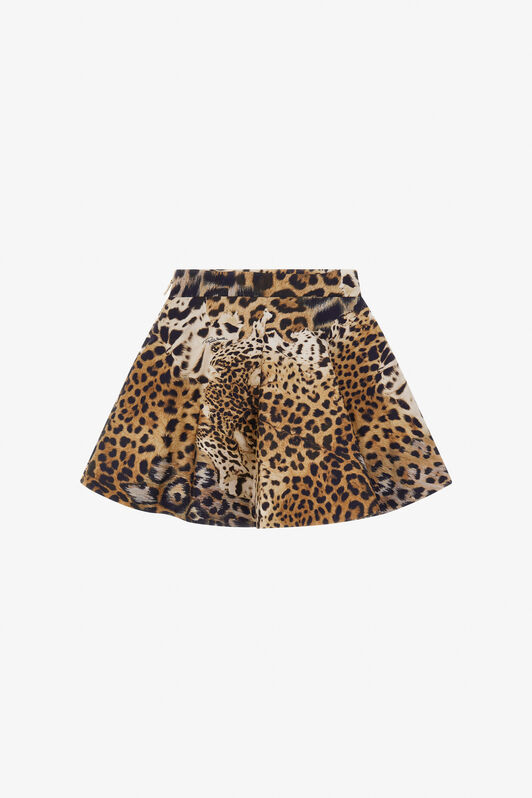 JU Skirt With Jaguar Skin Print JAGUARSKIN NATURAL TJT30A-6SM10