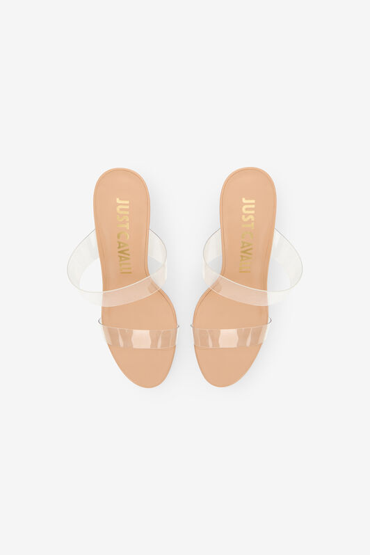 JC Mules Nude Con Tacco Geometrico WHITE UFS063-UF385