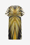 RC Mini Robe En Soie Imprimé Ray Of Gold RC Mini Robe En Soie Imprimé Ray Of Gold Or TKT101-4QM33