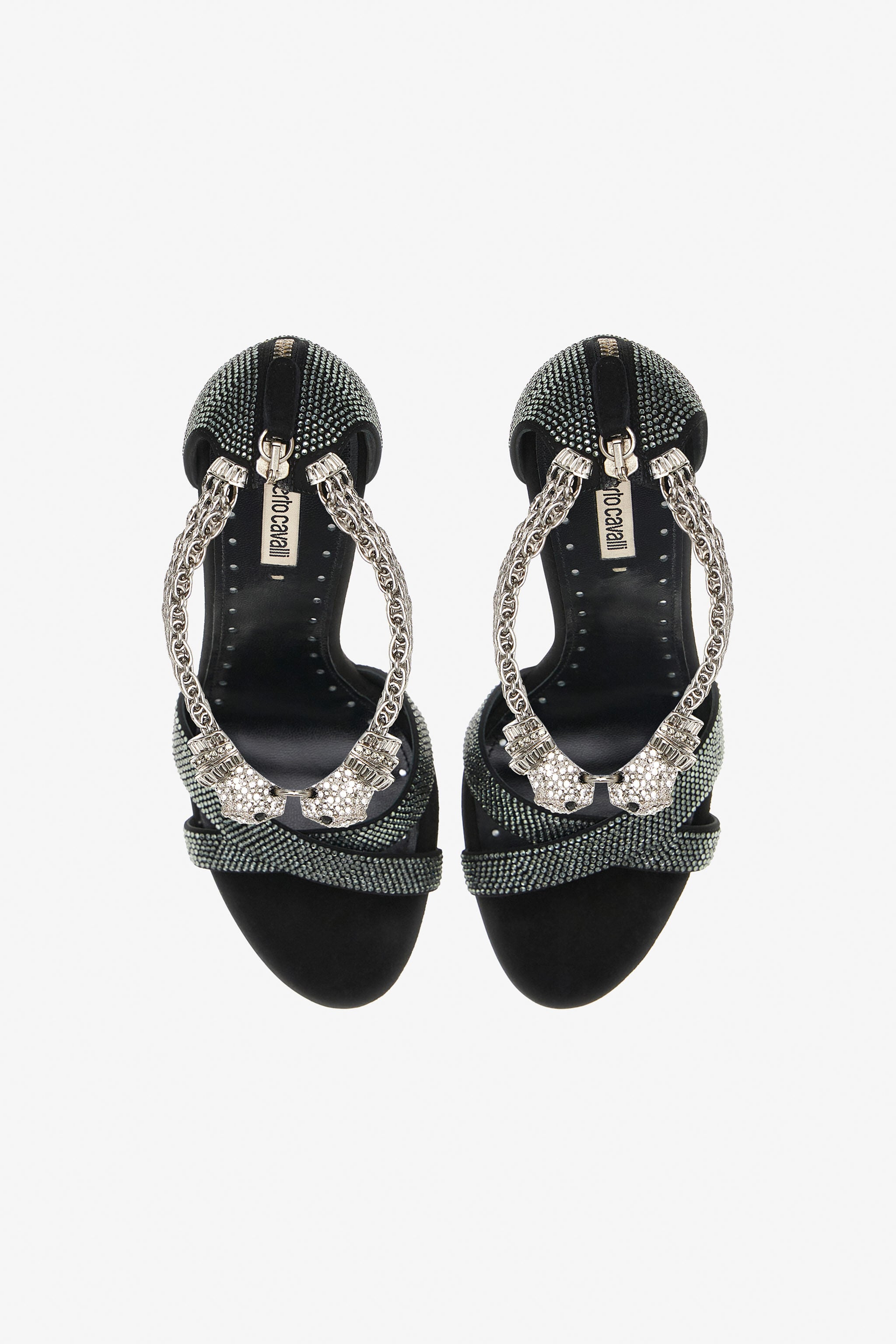 RC Panther-head high-heel sandals RC Panther-head high-heel sandals Black OQS032-PCS01