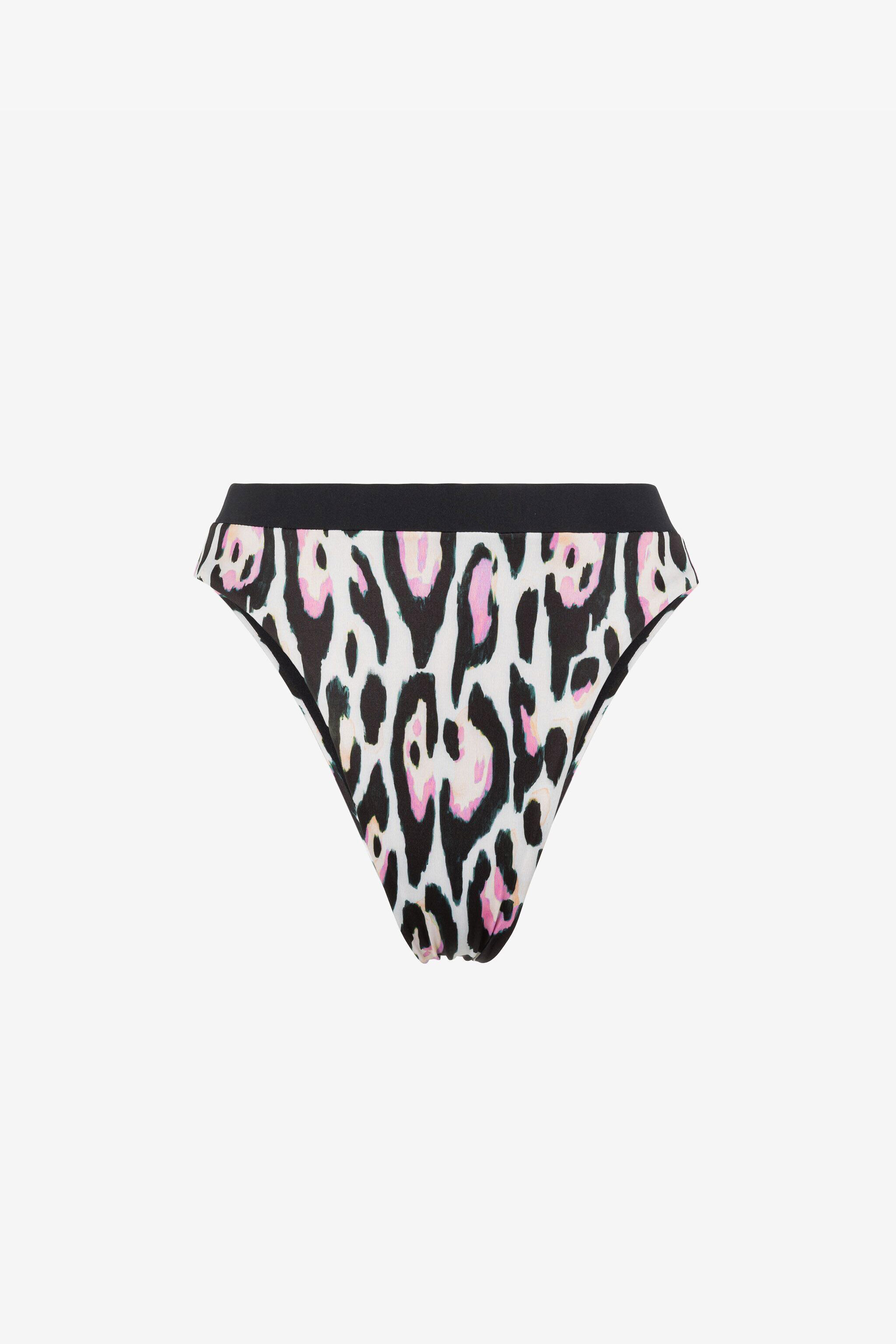RC Top bikini con stampa Jaguar ROSA QKW00J-LNF54