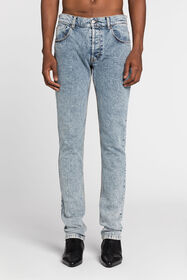RC Mirror Snake-Embroidered Slim-Fit Jeans Light blue RRJ251-DS001