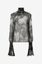 RC Blusa in seta con stampa Fiammingo Flowers RC Blusa in seta con stampa Fiammingo Flowers BLACK/GREY XWT702-CKT77