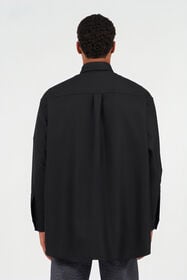 RC Camisa Plain con serpiente en relieve BLACK WRT729-GA058