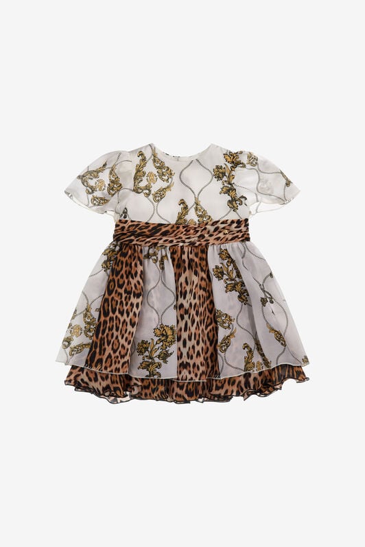 JU Kleid mit Jaguar-Muster JU Kleid mit Jaguar-Muster Hellbraun SJT100-2NI73