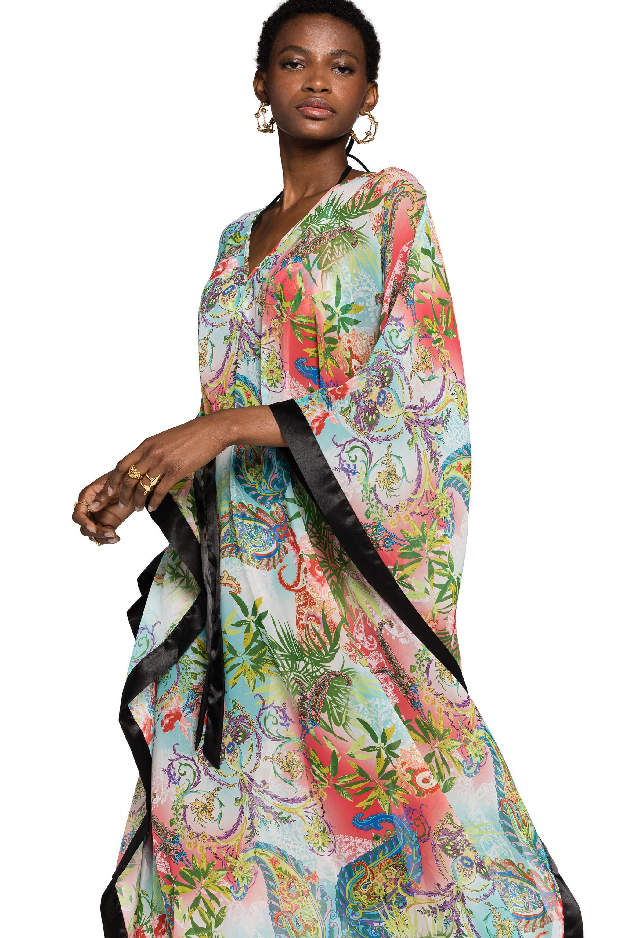 RC Botanical-Print Kaftan Dress RC Botanical-Print Kaftan Dress MULTICOLOR KSW00A-7GI19