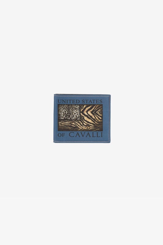 RC Animal-print logo bi-fold wallet RC Animal-print logo bi-fold wallet Blue QRA003-3F000