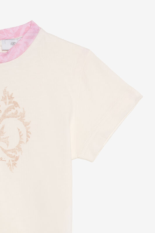 JU Ivory Cotton T-Shirt JU Ivory Cotton T-Shirt MILKY WHITE VJT603-JD001